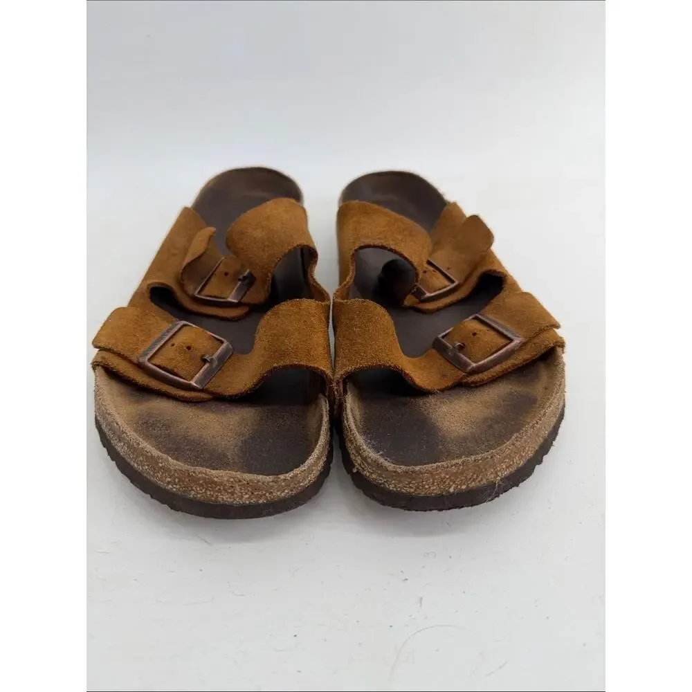 Birkenstock Arizona two strap rough suede leather comfort sandal sz 12